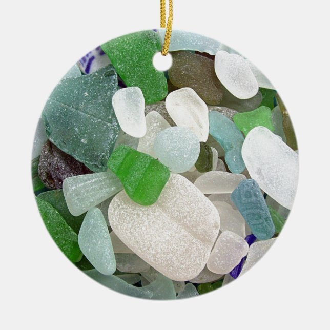 Seaglass Serendipity Ceramic Ornament (Front)