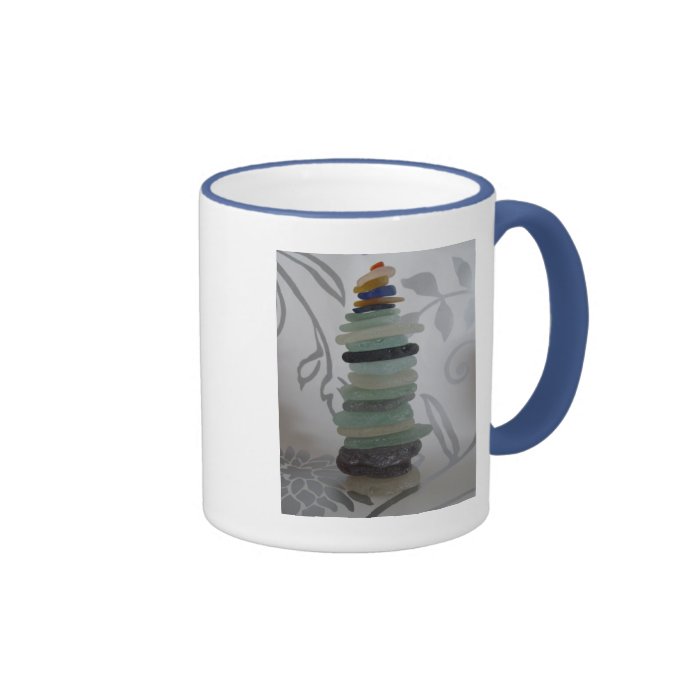 seaglass stack coffee mugs