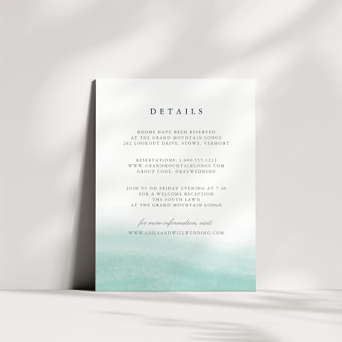 Seaglass Tides Guest Information Card