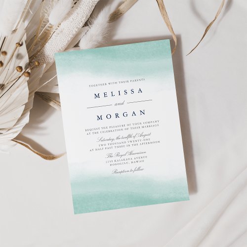 Seaglass Tides Wedding Invitation