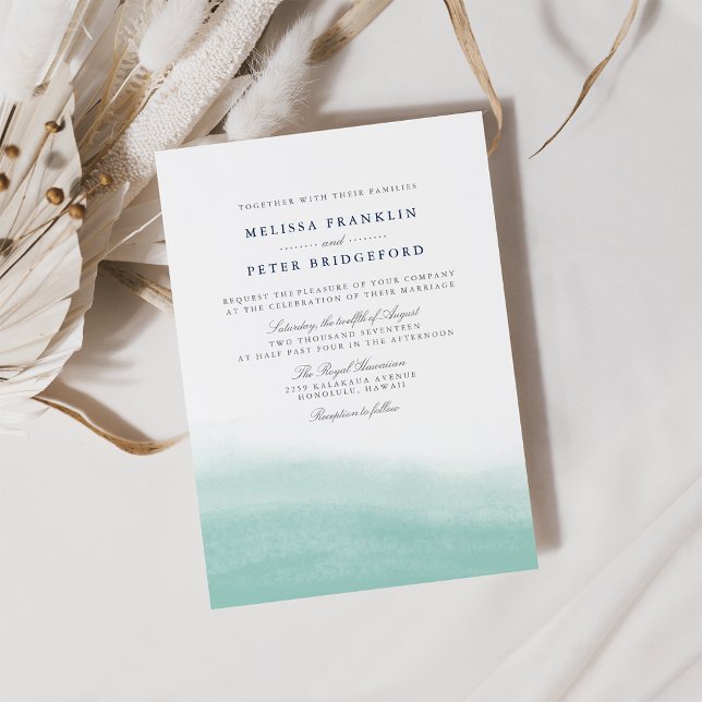 Seaglass Tides Wedding Invitation (Creator Uploaded)