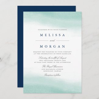 Mint Green Wedding Invitations: Modern & Simple