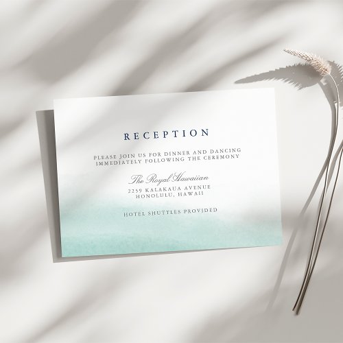 Seaglass Tides Wedding Reception Enclosure Card