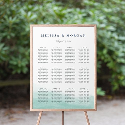 Seaglass Tides Wedding Seating Chart