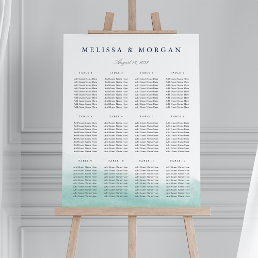 Seaglass Tides Wedding Seating Chart Sign