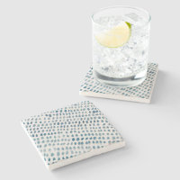 Seaglass Watercolor Marble Stone Coaster
