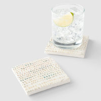 Seaglass Watercolor Marble Stone Coaster