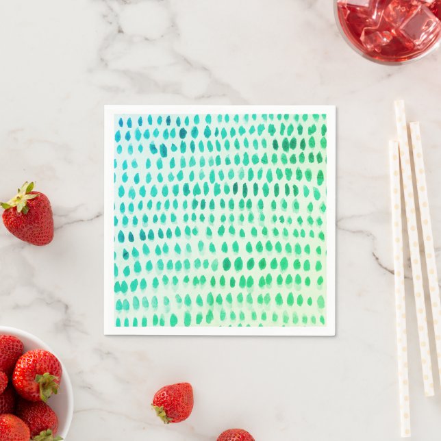 Seaglass  Watercolor Pattern Napkins (Insitu)