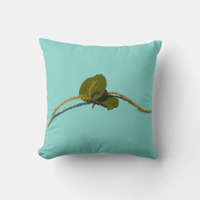 Seagrape Blooms- Gulf Throw Pillow (Front)