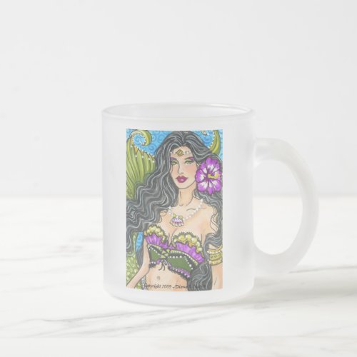 Seagreen Siren Frosted Glass Coffee Mug