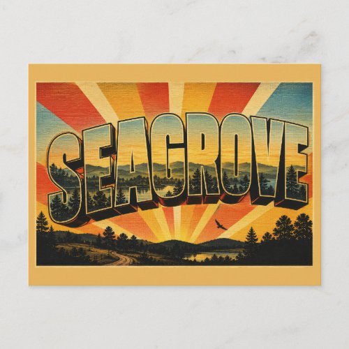 Seagrove North Carolina Rolling Hills Lake Forest Postcard