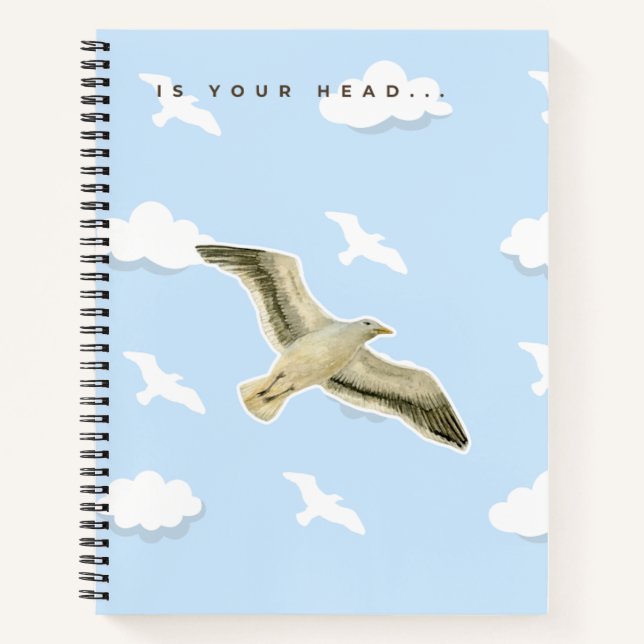 Seagul in the Clouds Notebook (Front)