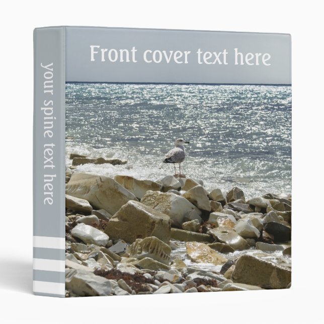 Seagull and sea 3 ring binder (Front/Spine)