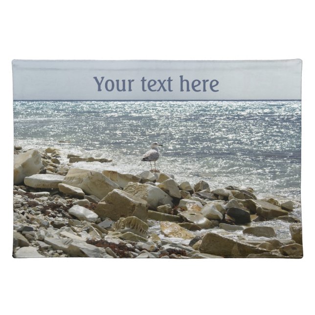 Seagull and sea cloth placemat (Front)