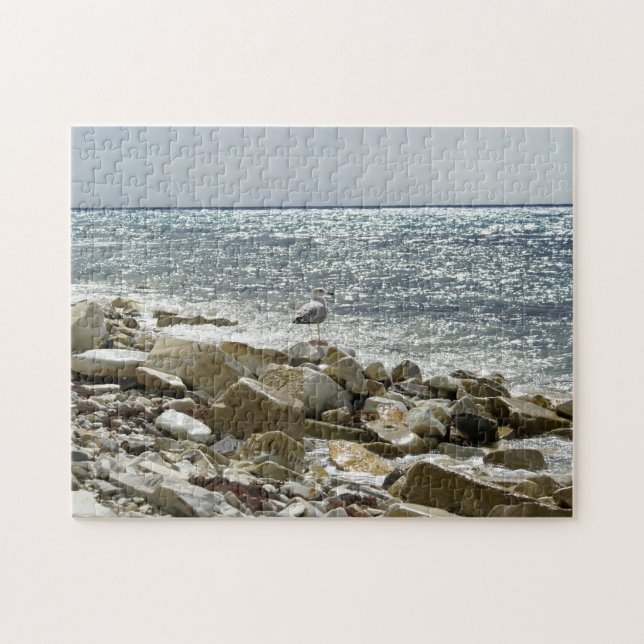 Seagull and sea jigsaw puzzle (Horizontal)