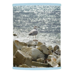 Seagull and sea lamp shade