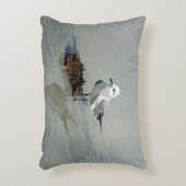 Seagull and Seaweed on Beach Accent Pillow (Front(Vertical))