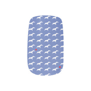 seagull and sun minx nail art