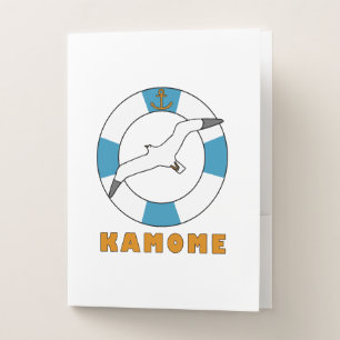 Seagull and Swim Ring Light Blue Pocket Folder