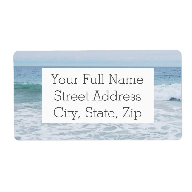 Seagull at the Beach in California Label (Front)