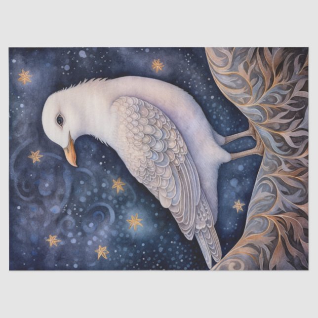 Seagull Bird Boho Mystical Art Tissue Paper (Front)