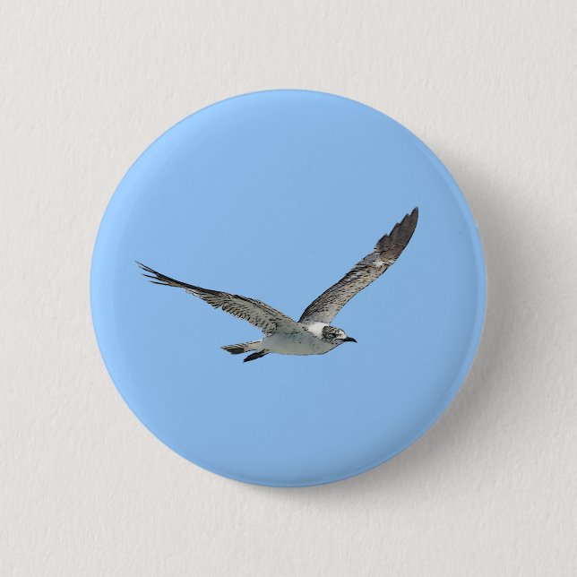 Seagull Bird Button (Front)