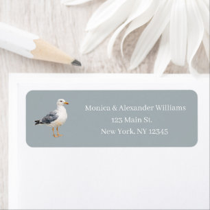 Seagull Bird Ocean Coast Beach Return Address Label