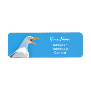 Seagull Bird Photo Label