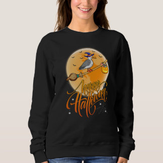 Seagull Bird Ride Witch Shotgun Vintage Seagull Ha Sweatshirt