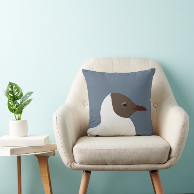 Seagull Bird Seagull  Throw Pillow (Chair)