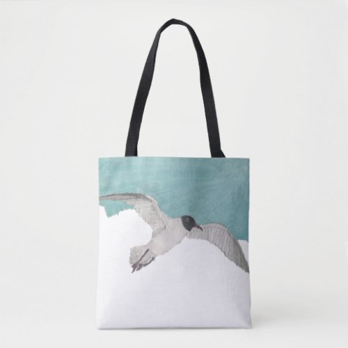 Seagull Bird Sky Coastal Beach Themed Tote Bag