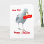 Seagull Birthday Day Card Any Person at Zazzle