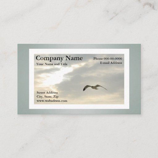 Customizable Seagull Business Card