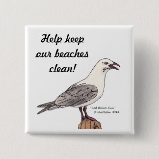 Seagull Button Badge