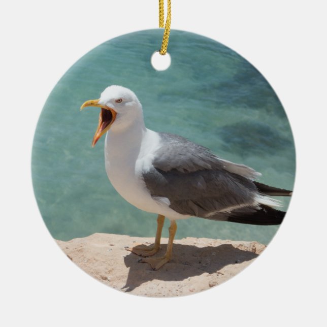 Seagull Ceramic Ornament (Front)