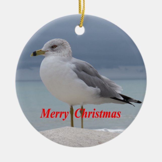 Seagull Ceramic Ornament (Front)