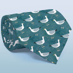 Seagull Coastal Bird Green Pattern Neck Tie<br><div class="desc">Fun Seagull bird pattern on a deep green background. Perfect for bird lovers and sailors.</div>