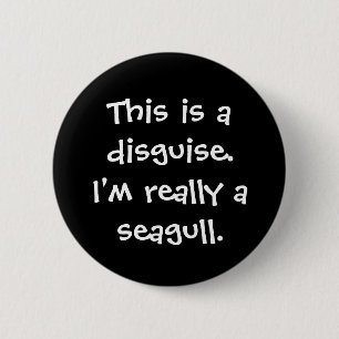 Seagull Costume Pinback Button