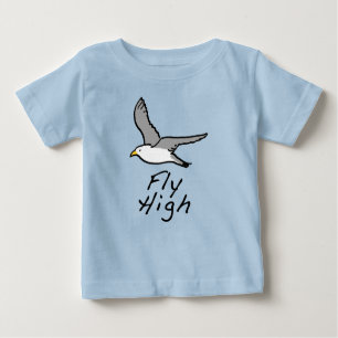 Seagull Design. Flying Bird. Seagull in Flight Baby T-Shirt