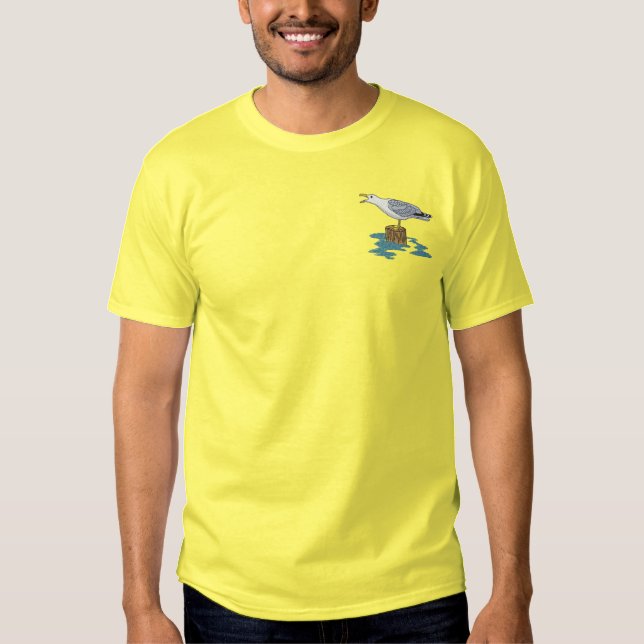 Seagull Embroidered T-Shirt (Front)