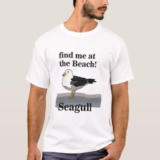 Seagull Find Me At The Beach Funny Bird-Watcher