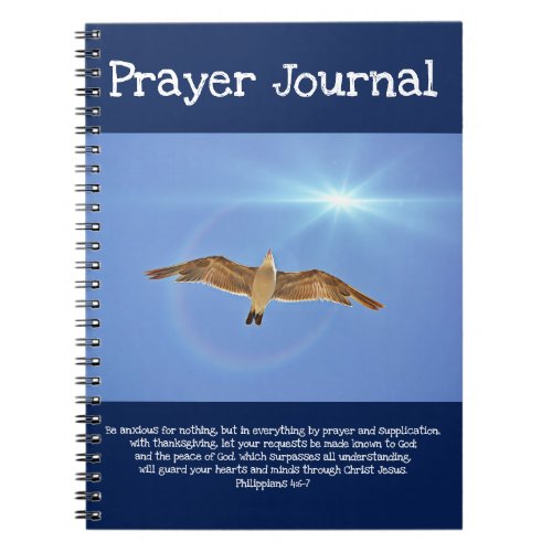 Seagull Flying In Sunlight Prayer Journal