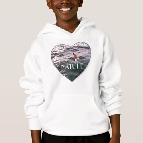 SEAGULL FLYING OVER THE WAVES HOODIE