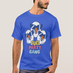 Seagull Gull Party Gang Night Out Seabird Sunglass T-Shirt