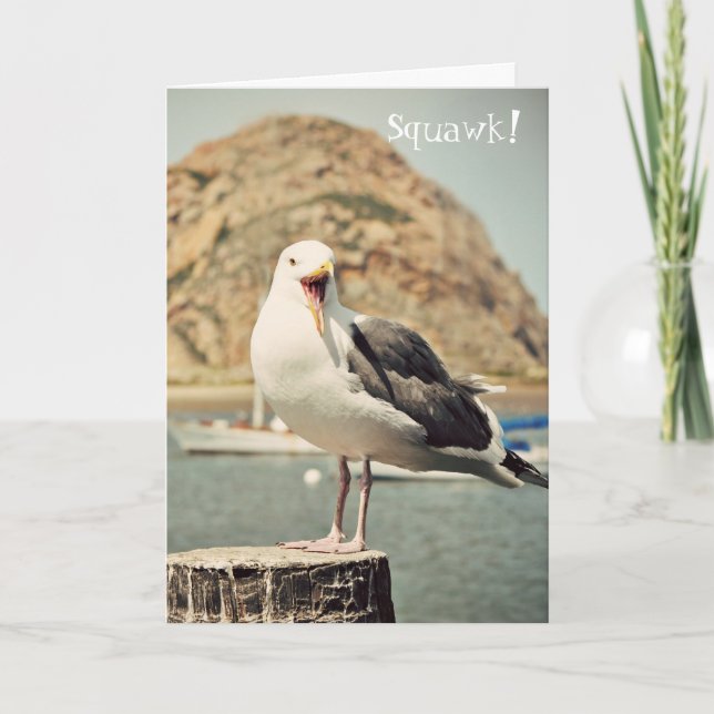 Seagull Happy Birthday Card (Front)