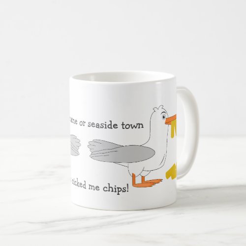 Seagull Hes Nicked Me Chips Personalised Town Coffee Mug