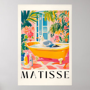 Seagull in Bathtub Art Print Funny Matisse Style