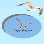 Seagull in Flight  Free Spirit Personalized Car Magnet<br><div class="desc">Personalize this free spirited seabird flying across a clear blue car magnet for the beach loving Free Spirit in your life.

This image is original seagull photography by JLW_PHOTOGRAPHY.</div>