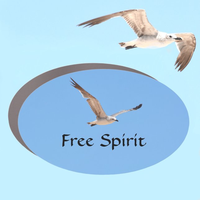 Seagull in Flight  Free Spirit Personalized Car Magnet (Creator Uploaded)