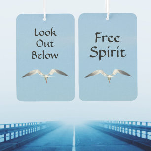 Seagull in Flight Lookout Below Free Spirit Air Freshener